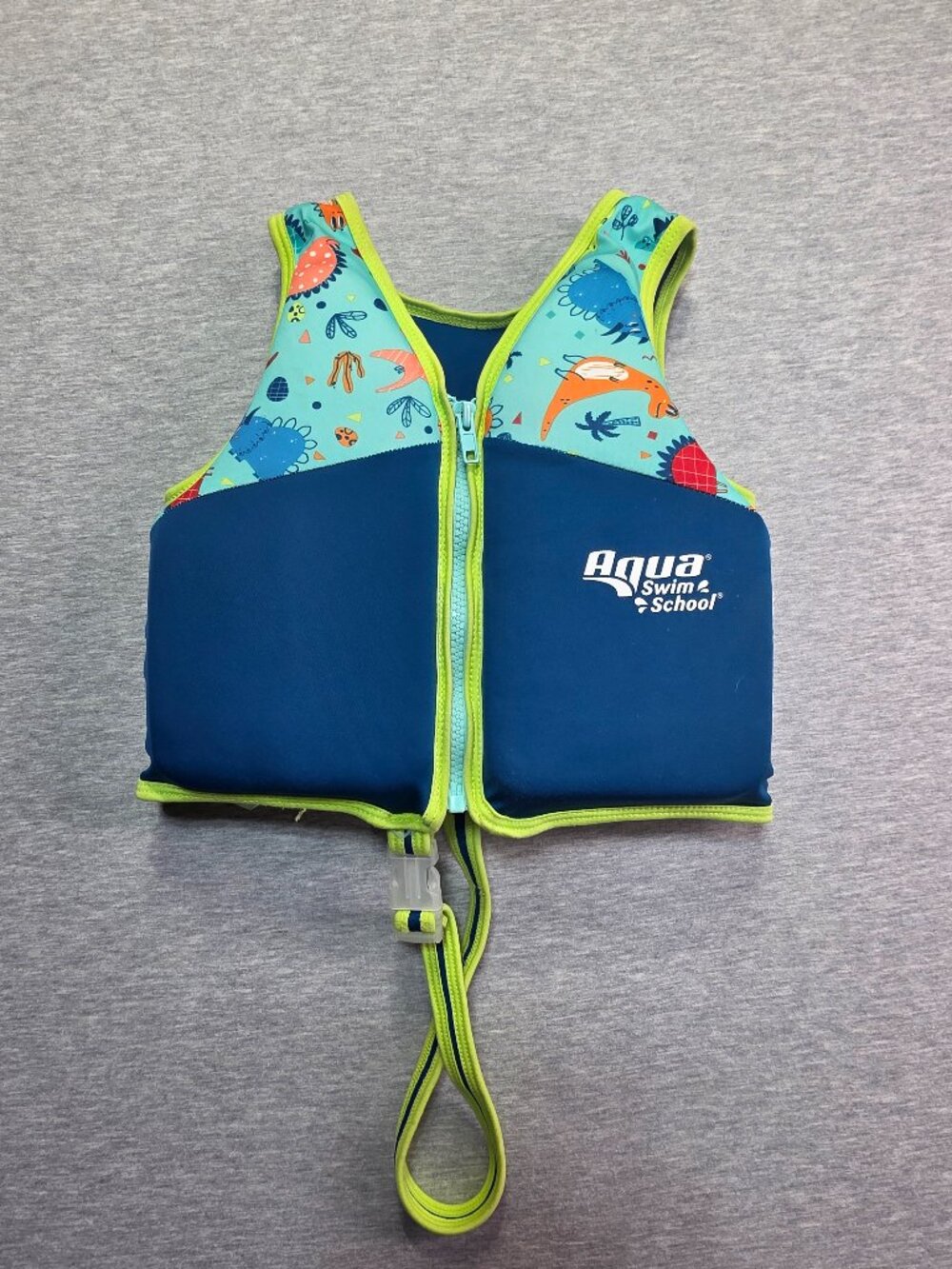 Aqua Swim School Kids Dinosaur Swim Vest Life Jacket Ages 4-6 Navy